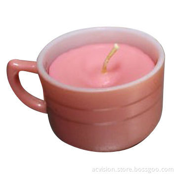 Christmas ceramic candle holders, pink candle stands for home decor
